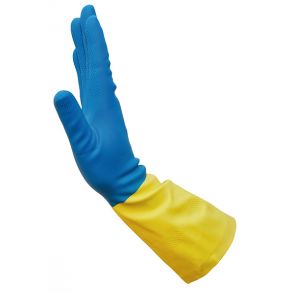 Gants Étanches Protection Chimique Légère Bleus et Jaunes Mapa 405