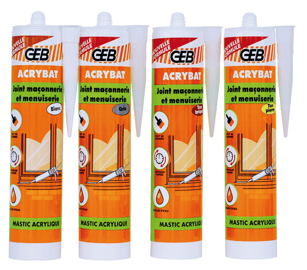 GEB acrylique, mastic d'étachéité intérieur pour le bâtiment