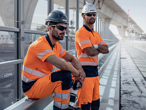 Pantalon haute-visibilité orange rétroréfléchissant